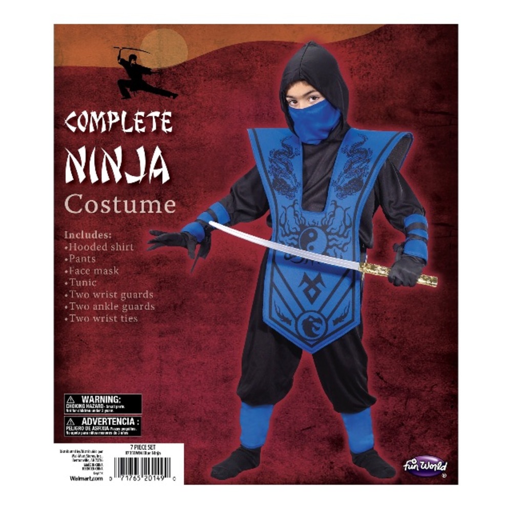 NEW Boys Complete Ninja Costume